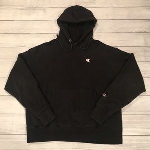 Black Champion Hoodie Size L